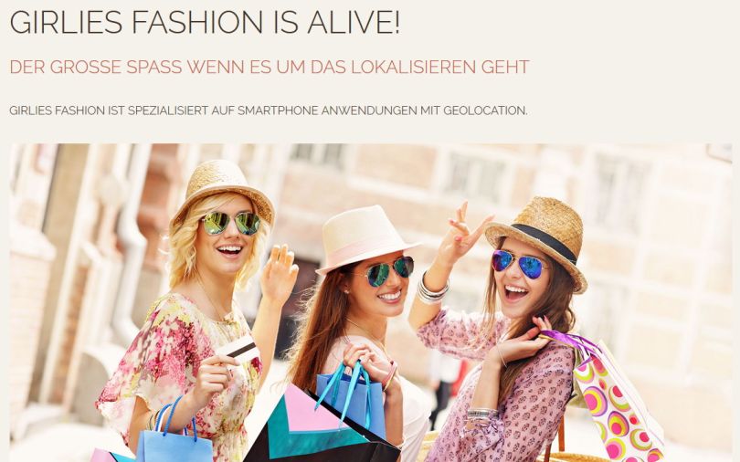 Girlies Fashion AG Web and Mobile App GEO